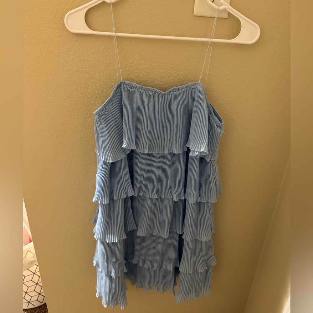 SHEIN Blue Layered Maxi Dress